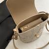 Summer Straw Woven Bag Women's 2025 New Small Fresh Lace Flower Woven Bucket Bag Simple Shoulder Messenger Bag