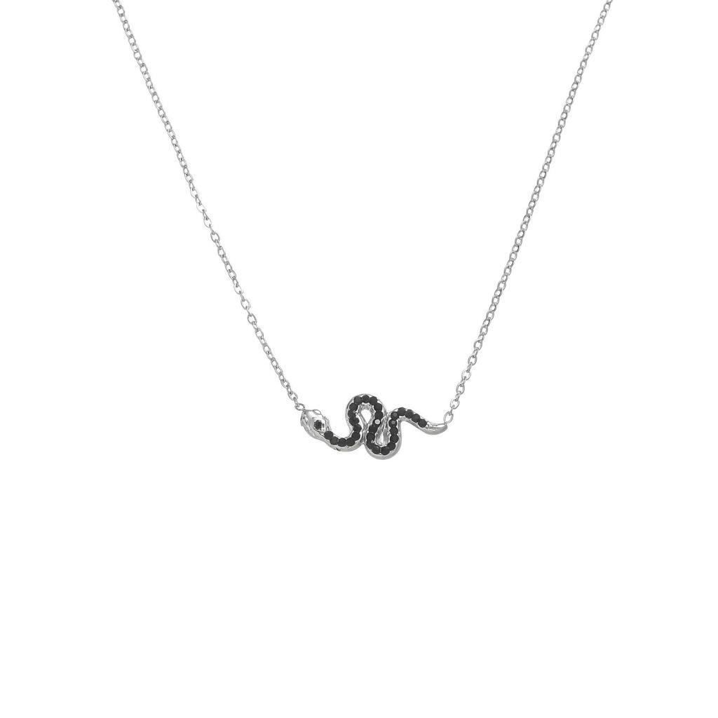 European Retro Zircon Stainless Steel Necklace: High-End Cross-Border Clavicle Chain