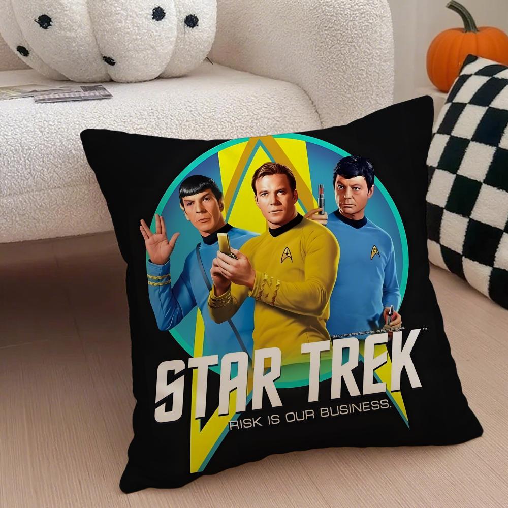 Science Fiction Movie S-Star Trek Cushion Cover Linen Pillow Case Soft Breathable Protective Couch Room Decoration