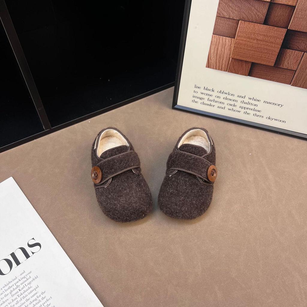 Mocassins chauds rétro en fourrure pour femmes: Chaussures d'extérieur en coton peluche à semelle souple Hiver 2025