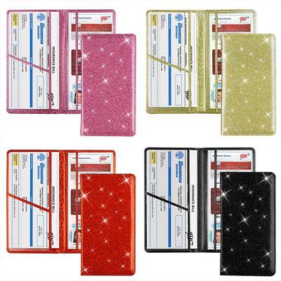 In-Stock Car Document Protector: PU Leather Insurance & Registration Card Holder Wallet