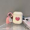 Cute 3D Heart Love Silicone Earphone Accessories Case For Airpods 4 For Airpods 3 Pro 2 1 Cover Creative Smile Ornament Keyring