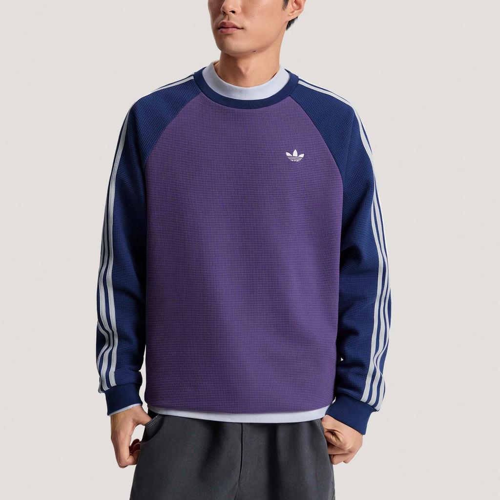 adidas Camiseta de Manga Larga a Rayas de Corte Holgado Originals Unisex Tops KV8868