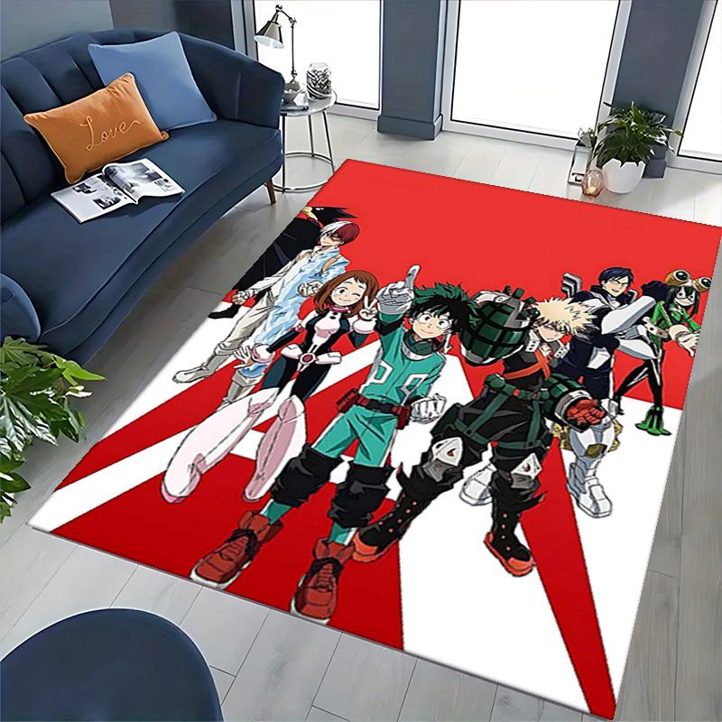 1 Stück My Hero Academia Midoriya Izuku Stuhlmatte - Anime Cartoon Design Schreibtischunterlage, Rutschfester Teppich für Heimdekoration, Geeignet für Alle Jahreszeiten.T046