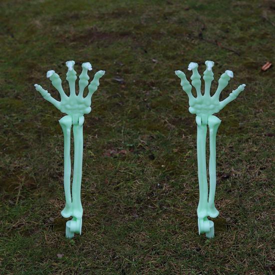 Halloween Skeleton Stake Decorations Creepy Skull Hand Arm with Stakes Realistic Skeleton Bone Model for Outdoor Yard Garden Lawn Decor