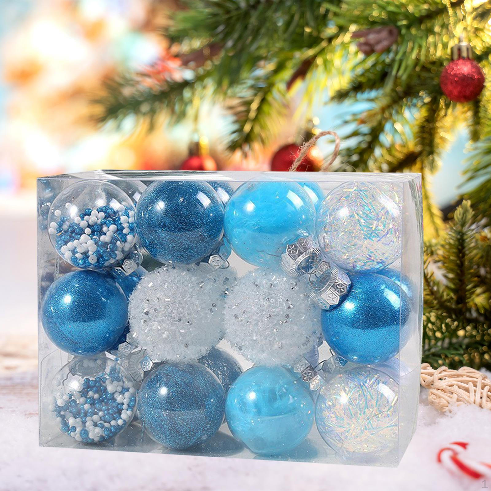 

24 шт. Рождественские шары, украшения, безделушки, подвесные шары для елки