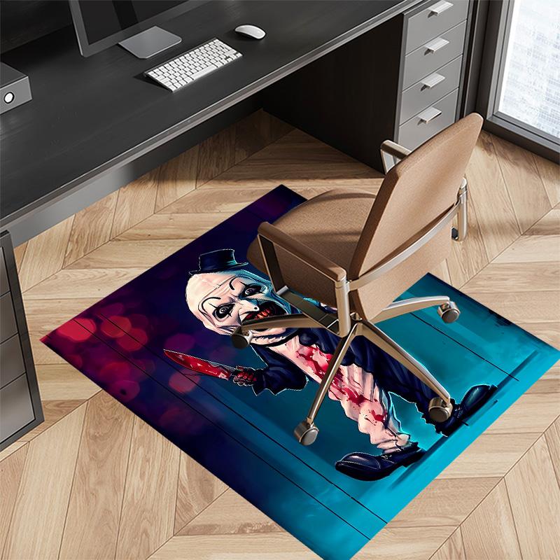 Art the Clown Terrifier Printed Absorbent Washable Carpet, Non-Slip Bathroom Mats, Kitchen Rugs, Yoga Mat,Living Room Entrance, Camping Picnic Rugs