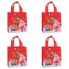 Bags Reusable Santa Claus Snowman Patterns Tote Bags for Festive Party Decoration