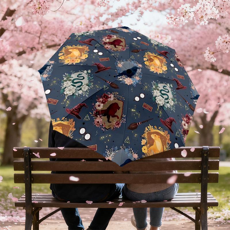 1PC Warner Hogwarts School of Witchcraft and Wizardry Umbrella-8-Rib Reinforced, Automatic Open, Lightweight-A109