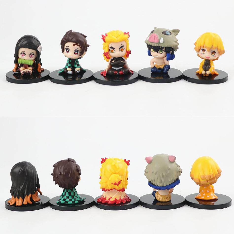 Mini Demon Slayer Character Figurine You Bean Charcoal Jiro Figurine Model Anime Peripheral Toys Decorations Ornaments