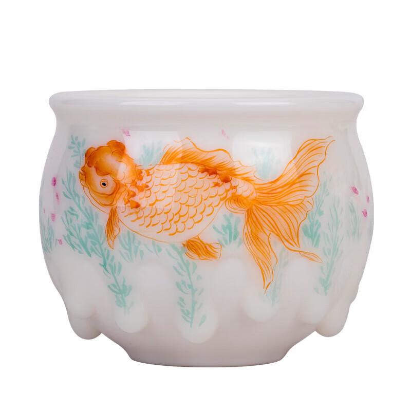 Chaxun Dehua Porcelain Hand-Painted Abundance Tea Cup