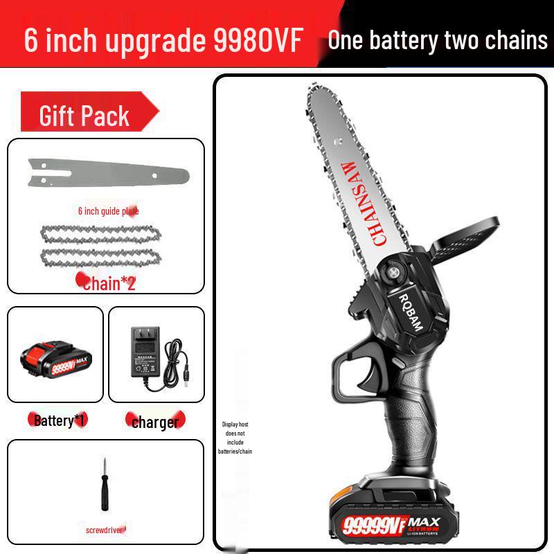 Rechargeable Cordless Handheld One-Handed Electric Chainsaw for Household and Outdoor Use
