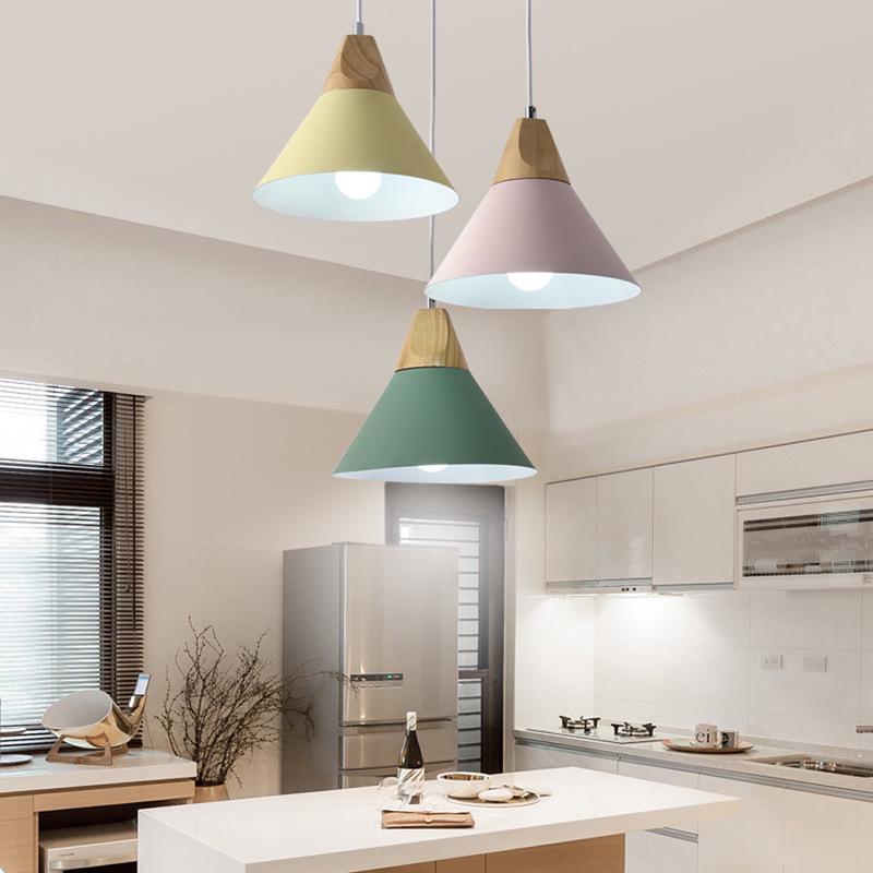 Luminária pendente LED criativa nórdica - Lustre de alumínio estilo europeu para bares e restaurantes
