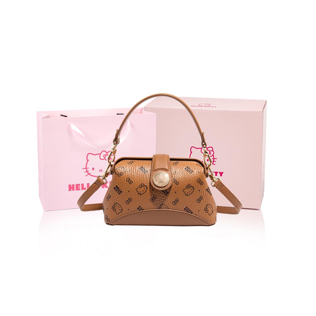 New Sanrio HelloKitty Hello Kitty PU Shoulder Bag, Crossbody Bag, Handbag Regular Women's Pink/Brown/Milk Tea SHHF41585