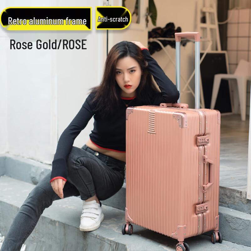 

Xinyuesheng 24-inch Retro Aluminum Frame Travel Luggage