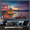 Famous City Night Landscape Poster Louvre Museum Rome Colosseum Jerusalem Sunset Wall Picture Print Home Decor Canvas Painting