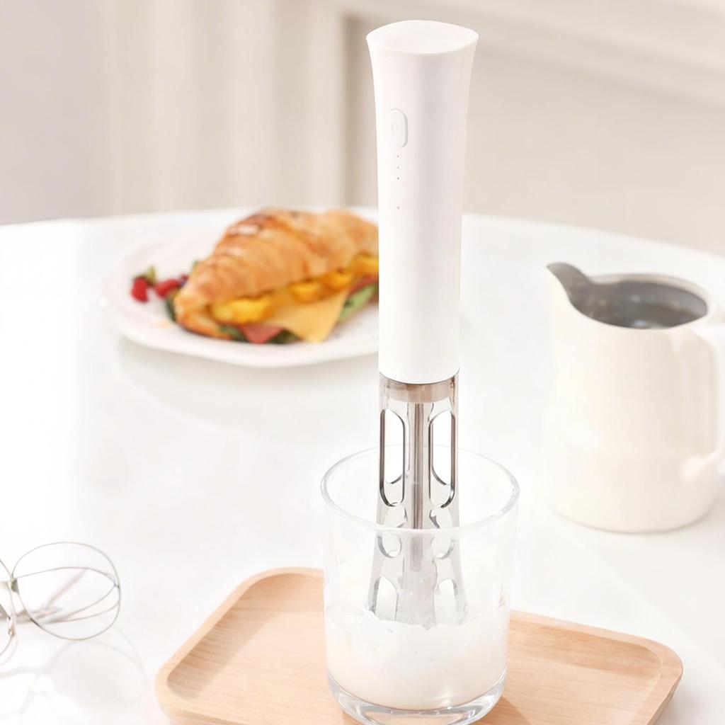 Milk Frother Handheld Rechargeable Drink Mixer Hand Mixer For Home Cafe Morning Weekend Brunch Dinner Party Holiday Gathering