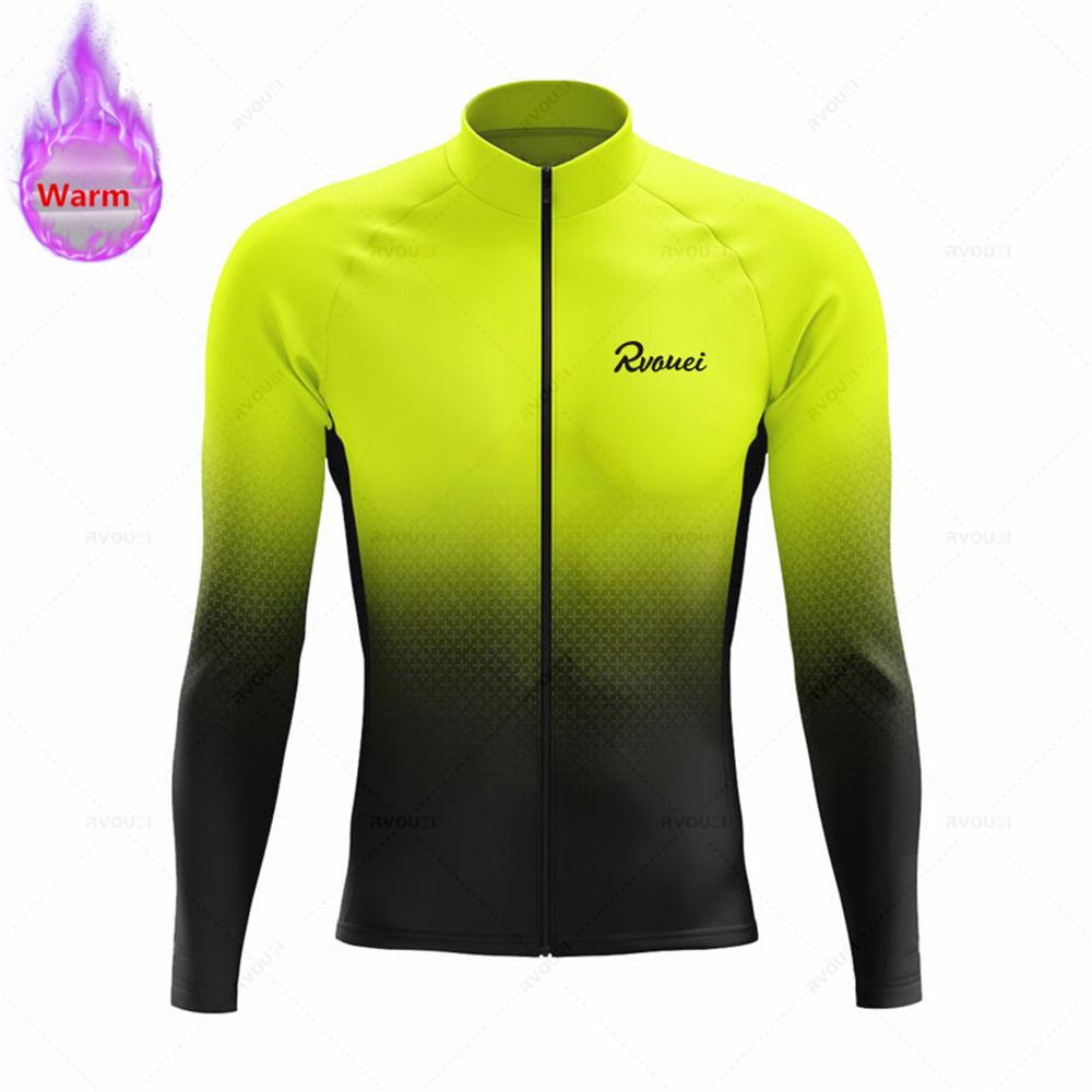 Roșu Cald 2023 Set de Ciclism de Iarnă Rvouei Bărbați Haine Bicicletă MTB Lână Termică Tricouri Bicicletă Haine Costum Maillot Ropa Ciclismo