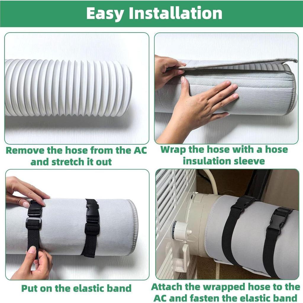Portable Ac Hose Insulation Portable Ac Insulation With 3 Buckle Straps Home Appliances Accessories For Offices Winter Outdoor