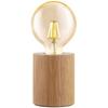 220V Retro Wood Table Lamp E27 Socket Vintage Desk Lamp Base Holder EU Plug Bedside Lamp Decor Wooden Base Table Light