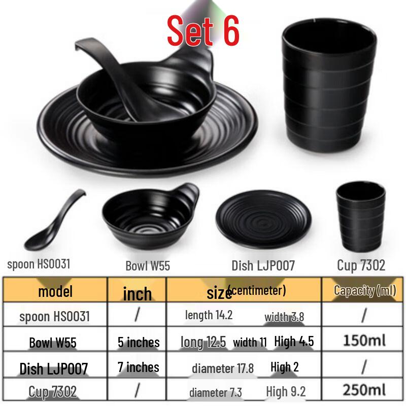 Qianxing Melamine Tableware Set