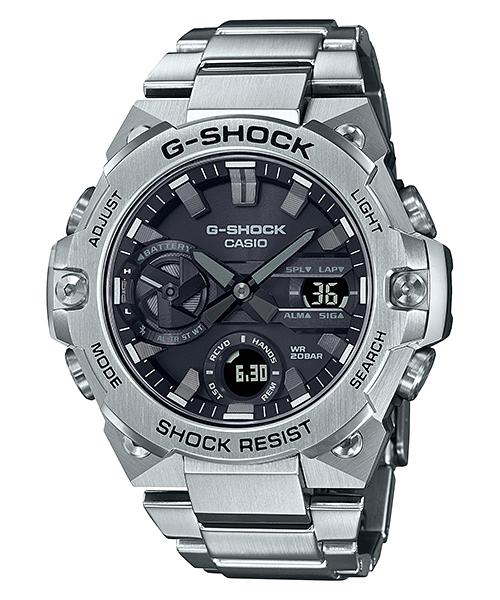 

Чоловічий кварцовий годинник Casio з нержавіючої сталі, водостійкість 200M, ударостійкість GST-B400D-1A чорний