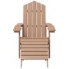 Vidaxl Adirondack Garden Chairs with Footrests, 2 Pcs, HDPE, Brown