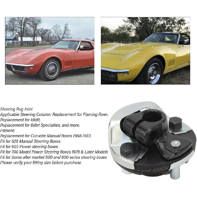 Steering Rag Joint , Steering Column Rag Joints for reliable 1in DD X 3/4in 30 Splines Easy To Install Rugged for 500 and 600 Series Steering Boxes