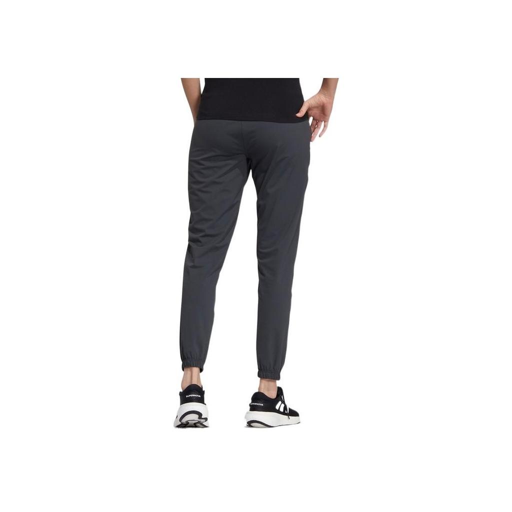 Adidas FW22 Solid Color Zipper Side Pocket Elastic Waistband Jogger Pants Women Bottoms Black HZ7041