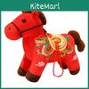 Pingente de Pelúcia de Pônei Charme de Mochila Com Design Bordado de Flor de Dragão e Fênix Para Presente de Ano Novo Chinês