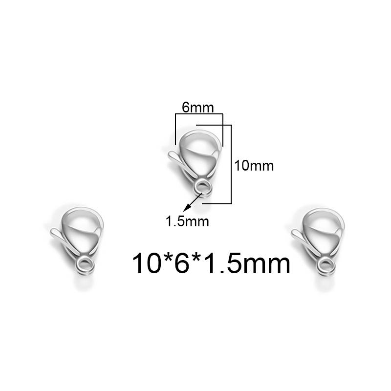 

Semitree 25Pcs Stainless Steel Gold Black Lobster Clasps Jewelry Findings DIY Necklace Bracelet Making Accessories 9/10/12/15MM