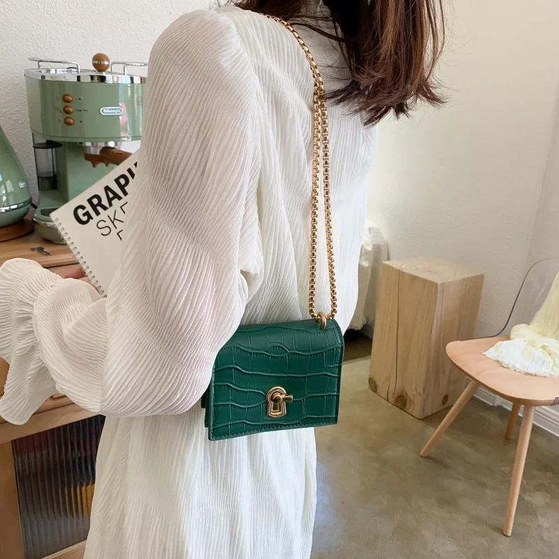 Mini Crossbody Square Feminine Bag New High-quality Plutonium Leather Designer Vintage Shoulder Bag