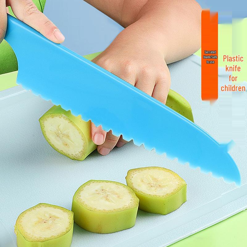 Bezpečná plastová sada nožů pro děti – Ideální pro rané vzdělávání a mateřskou školu.