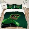 3pcs Green Lantern Duvet Cover Set, 1 Duvet Cover + 2 Pillowcases (No Insert), High-Definition Print for All Seasons,Durable yy251103005
