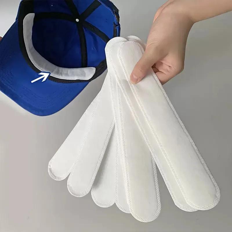 Chapéu Absorvedor de Suor Invisível Almofadas de Forro Verão Boné de Basebol Anti-sujo Absorvente de Suor Faixa Suor Redutor de Tamanho Adesivos de Tira