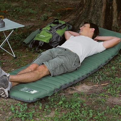 10cm Ultralight Camping Mat with Foot Pump & Pillow Camping Air Mattress Waterproof Lightweight Air Cushion for Hiking Trekking