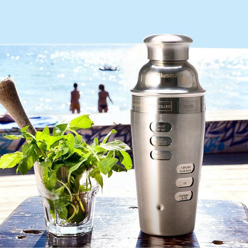 700 ml shaker do koktajli pomiarowy bar ze stali nierdzewnej mikser do drinków barman sitko zestaw do drinków