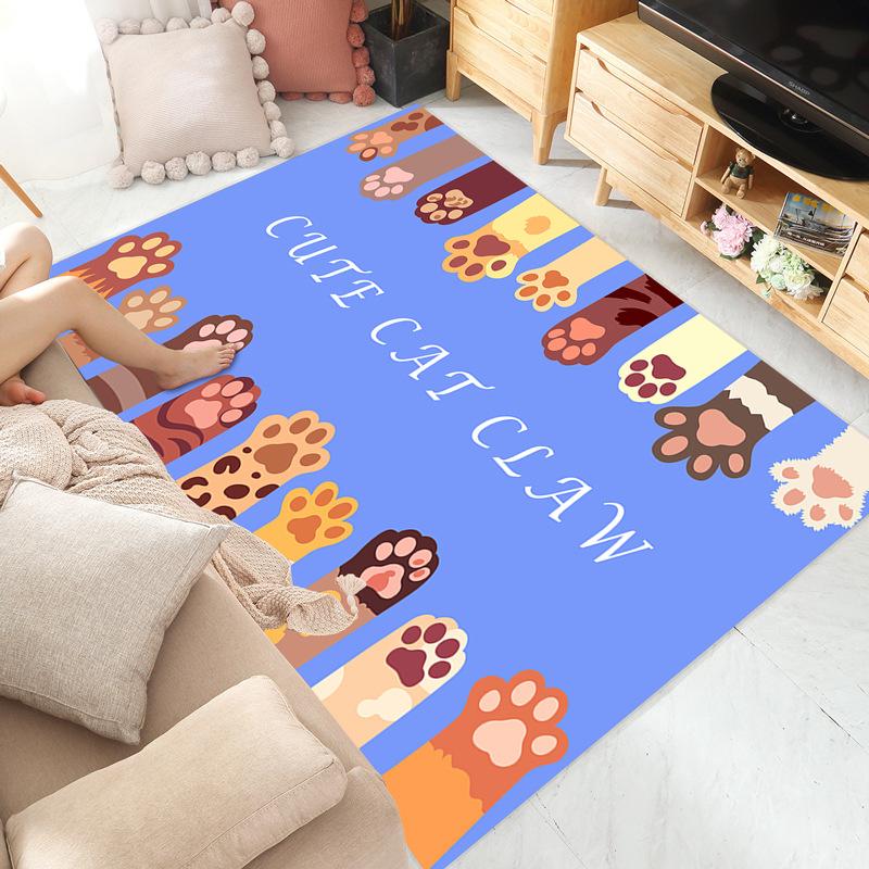 Cartoon Animal Carpet Pink Puppy Elephant Rug "My Friend" Mat Heart Star Children's Room Mat Non-Slip Home Decoration Floor Rug