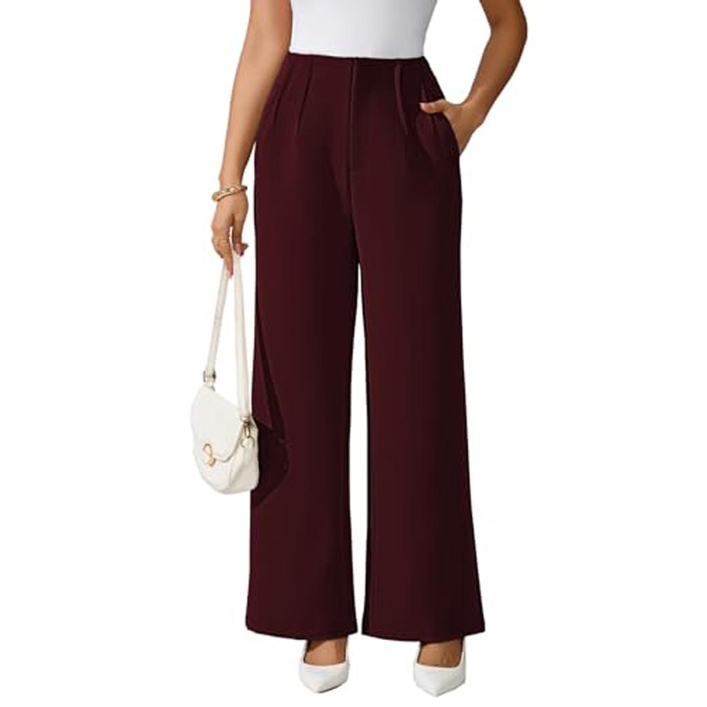 Women's Casual Fashion Solid-Color Loose Straight-Leg Pants