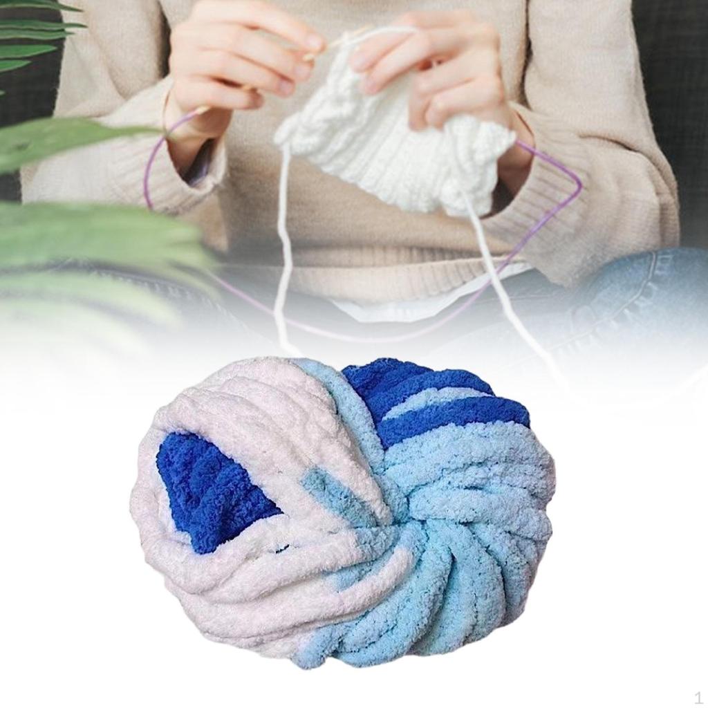 Chunky Crochet Yarn Blanket Polyester Portable Creative Knitting DIY Supplies for