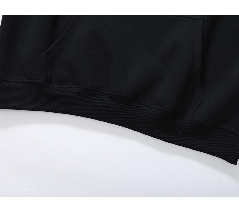 Men's Trendy American-Style Fleece-Lined Winter Hoodie – Thick, Warm, Printed, Loose Fit Jacket