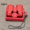 Press Fidget Toy 3D Printed Finger Clicker Toy, Decompression Push with Ball Chain, Portable Stress Relief Desk for Students, Office Workers Chain
