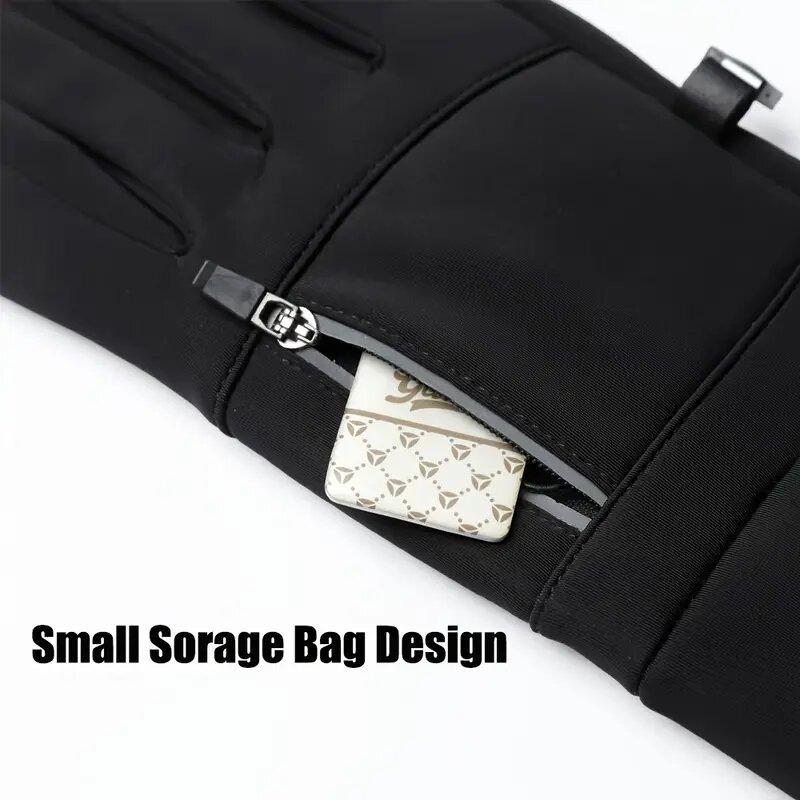 Winter Warm Gloves Flip Over Expose Two Fingers Gloves Waterproof Windproof Touch Screen Gloves Cycling Ski Fishing Gloves