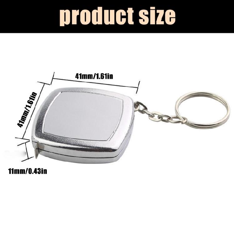 Pocket Size Retractable Measuring Tape Keychain Tape Measure Small Steel Tape Measure Portable Measurement Tool 2 Meter