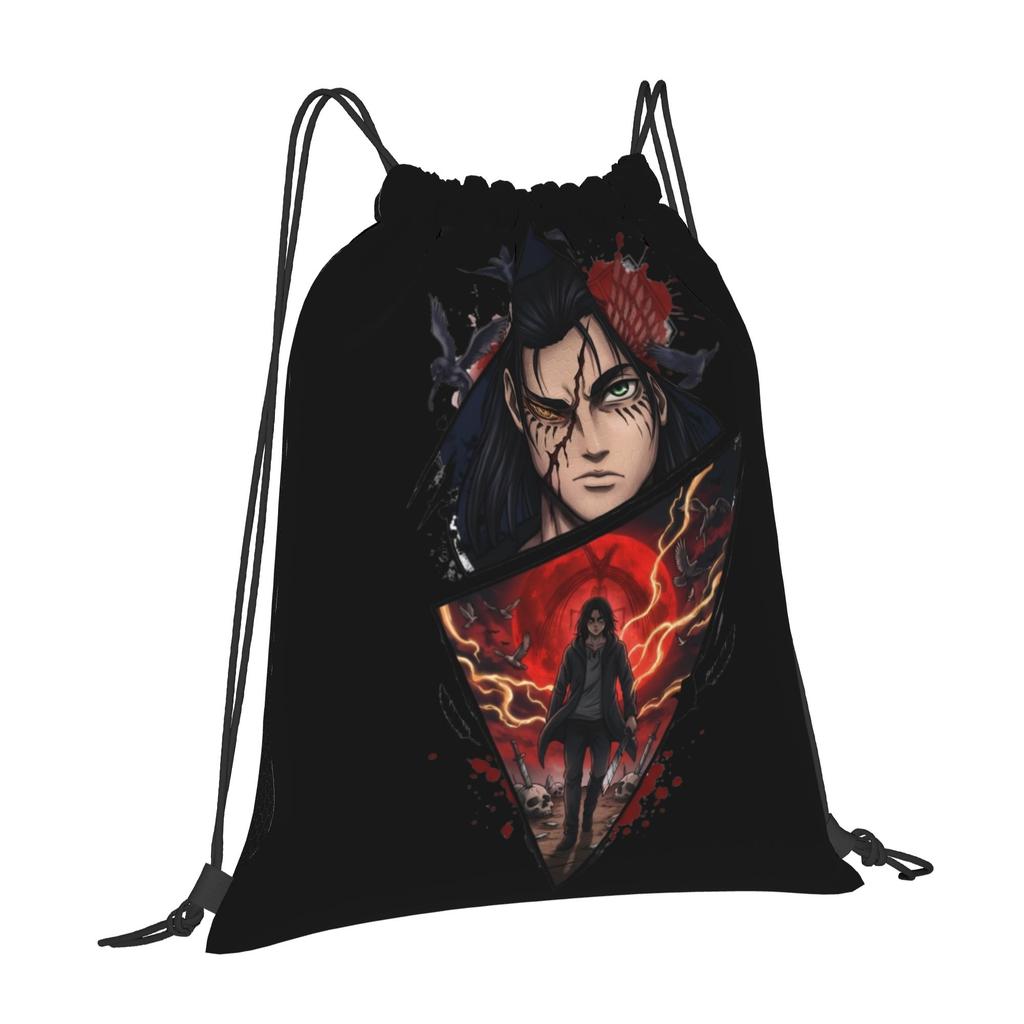 Custom Attack On Titans Drawstring Bags Men Women Lightweight Manga Sports Gym Storage Backpack