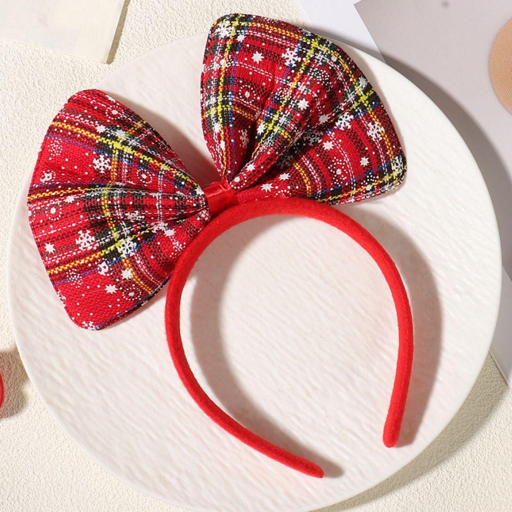 Shiny Bowknot Hair Hoop Korean Style Cute Cosplay Hairband Exquisite Sweet Christmas Themed Headband Merry Christmas Decorations