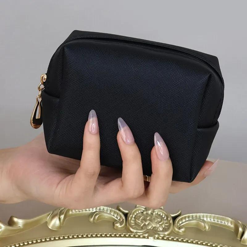 Mini Makeup Bags for Purse PU Cosmetic Bag Waterproof Toiletry Bag Traveling Makeup Bag Lipstick Cosmetic Pouch Travel Organizer