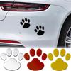 2pcs 3D Footprint Car Stickers Animal Dog Bear Paw Cute Foot Prints Decal Automobile Body Styling Decoration Sticker