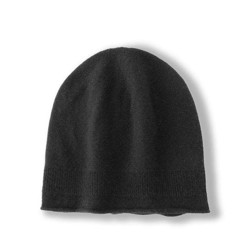 

Cashmere Autumn and Winter New Style High End Solid Color Cable-knitted Warm and Fashionable Ear Protection Knitted Casual Toe Cap for Men and Women One Size