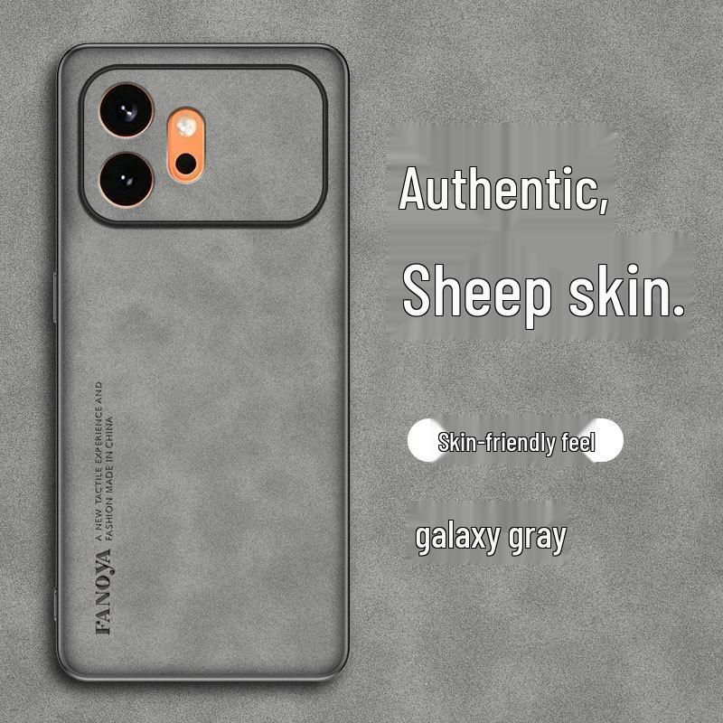 Compatible with Honor 600 Vitality Edition: Lambskin Solid Color Drop-Proof Phone Case